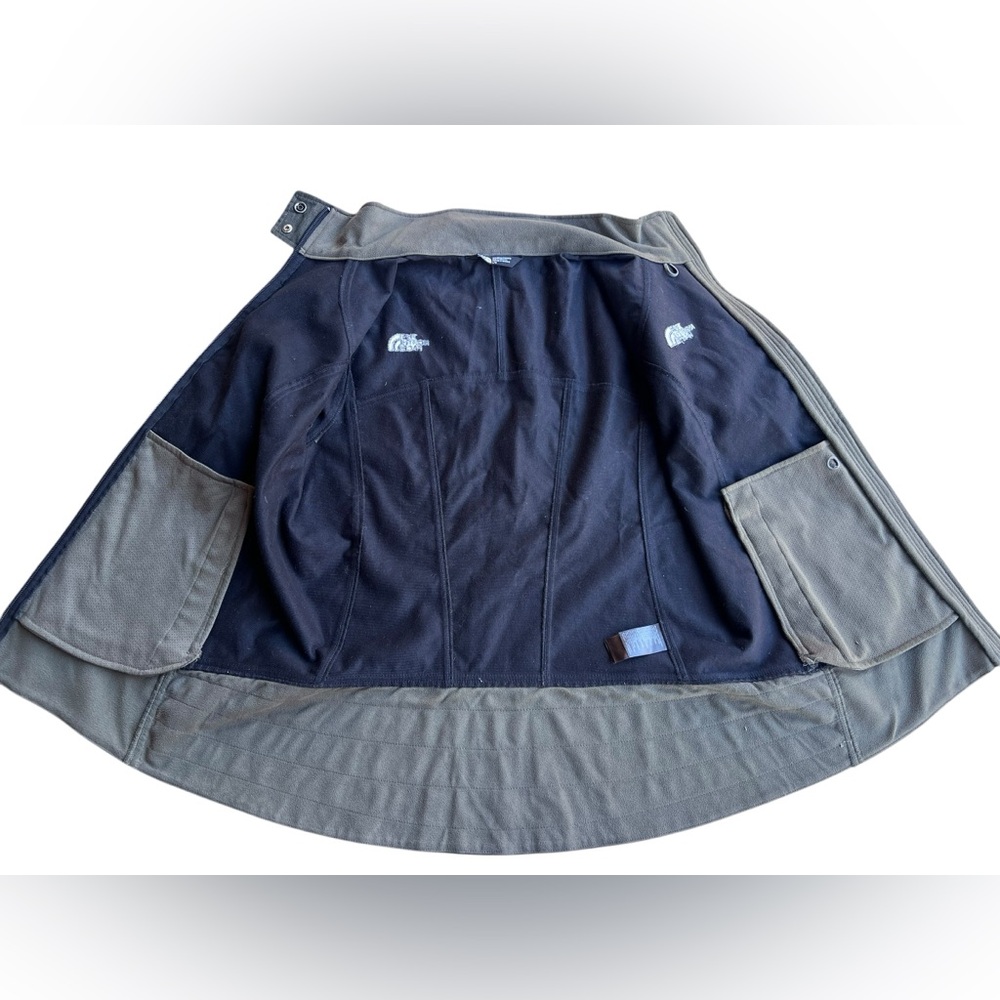 THE NORTH FACE Olive Green Windfall Softshell Full-Zip L Jacket Outdoors Hiking - Picture 7 of 12